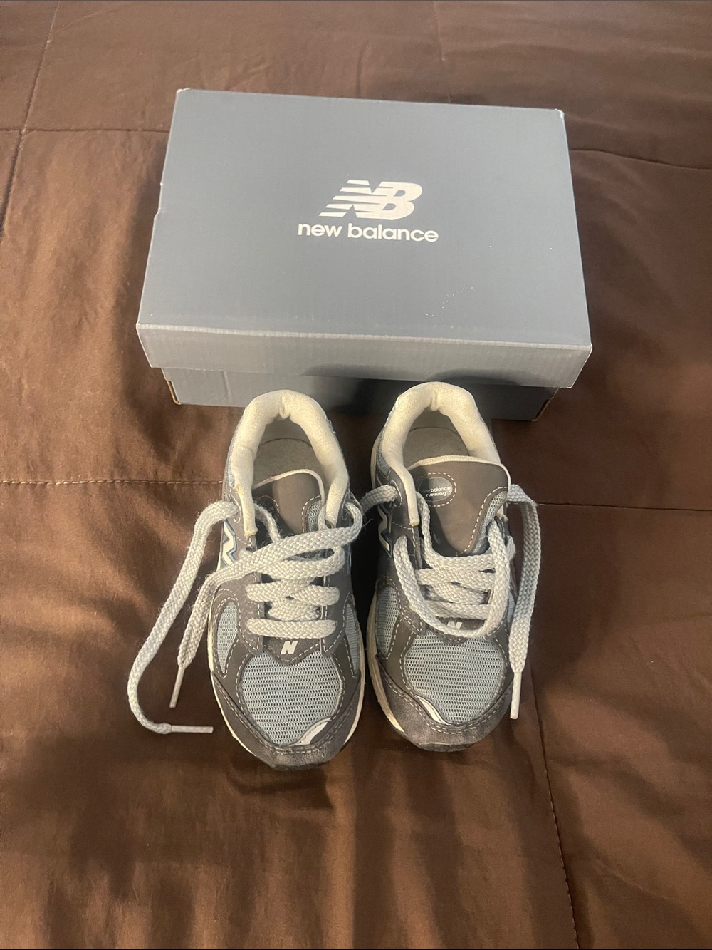 New Balance 2002R Toddler Grey/Blue Sneakers Box Included